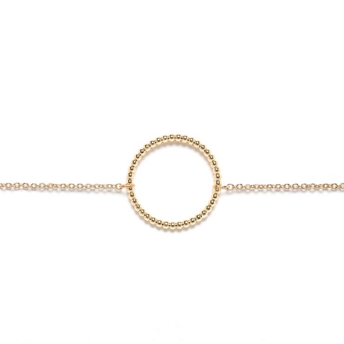 Bracelet fantaisie cercle chainette doré Hazanellie