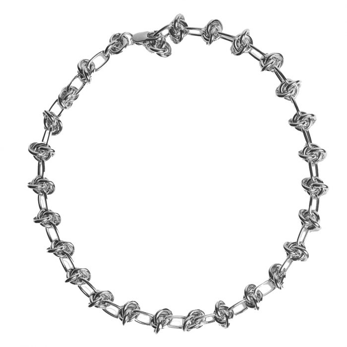 Bracelet chainette noeud argenté Hazanellie