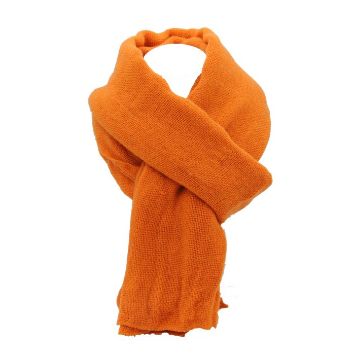 écharpe orange foncé en laine