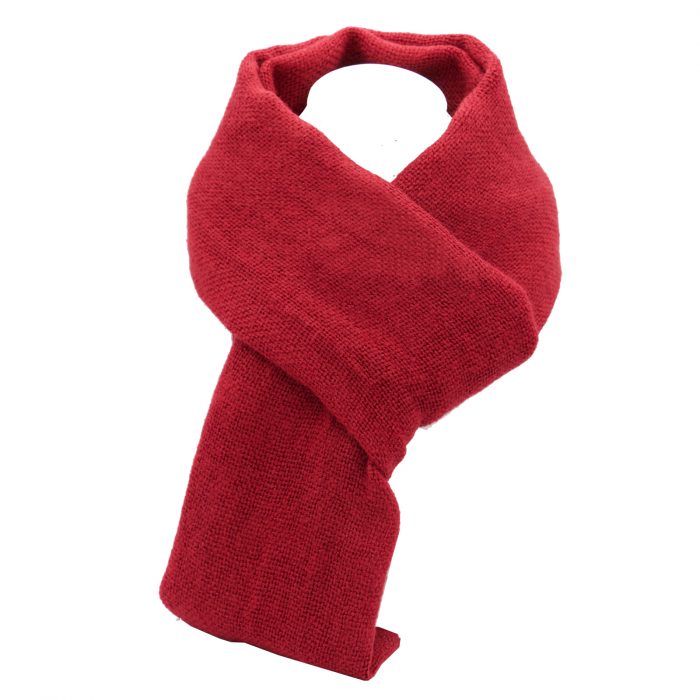 écharpe rouge foncé en laine